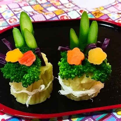 野菜で門松！